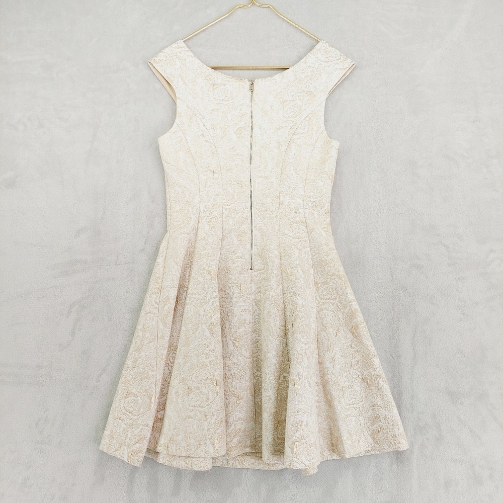 BETSEY JOHNSON Metallic Detail Fit And Flare Dress P805 - Picture 5 of 8
